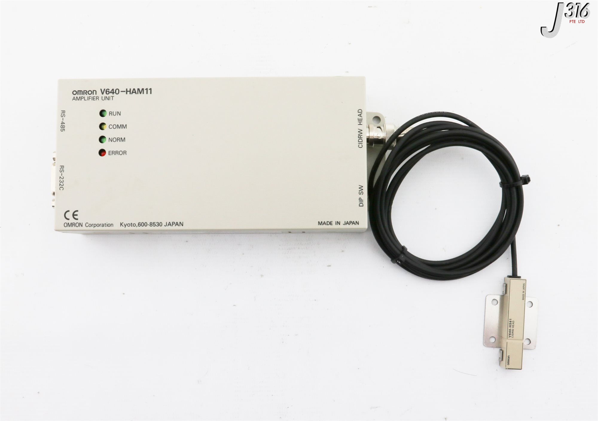 32093 OMRON AMPLIFIER UNIT, V640-HAM11 W/ CIDRW HEAD V640-HS61